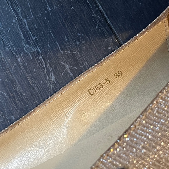 Christian Louboutin Metallic Gold/Silver Lurex Degraspike Ballet Flats size 39 - Picture 5 of 11